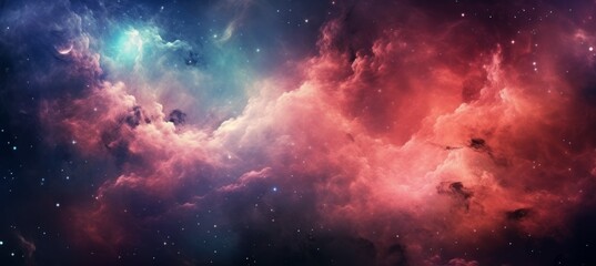 Wall Mural - nebula gas clouds space background. generative ai technology.