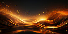 Colorful Abstract Gold Twisting Background.