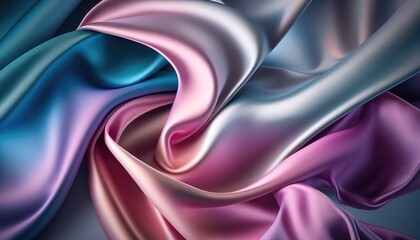 luxurious colorful silky fabric drapery abstract background deign generative ai