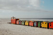 Colourful beach huts