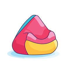 Sticker - Vector of a colorful object resting on a clean, white background