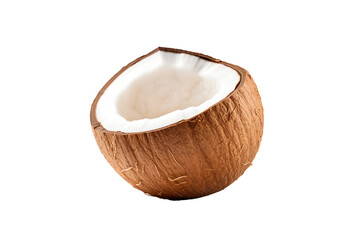 Wall Mural - Coconut fruit on a transparent background. png file. Generative AI