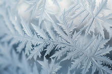 A Highly Detailed Image Of Frost Forming On A Window Pane, Capturing The Intricate Patterns And Textures In A Macro Shot