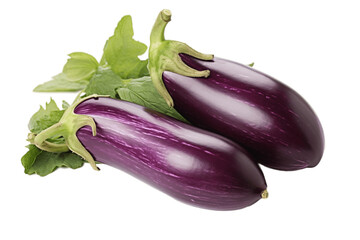 Wall Mural - Eggplant Isolated on Transparent Background. AI