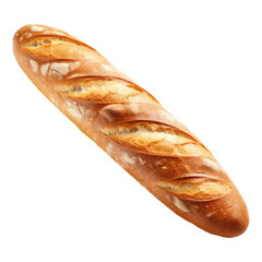 Wall Mural - baguette roll isolated on a transparent background, generative ai