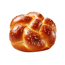 pretzel bun isolated on a transparent background, generative ai