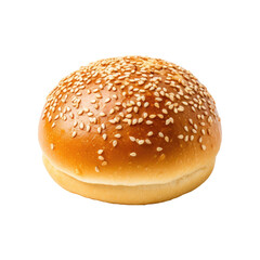 Wall Mural - sesame bun isolated on a transparent background, generative ai