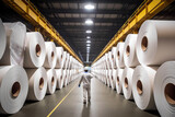 Fototapeta  - paper rolls factory or warehouse