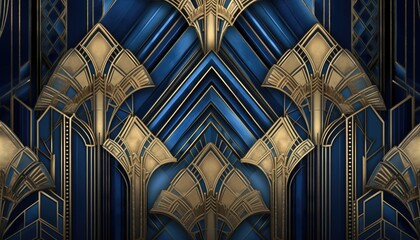 Wall Mural - Timeless and sophisticated  gold Art Deco background