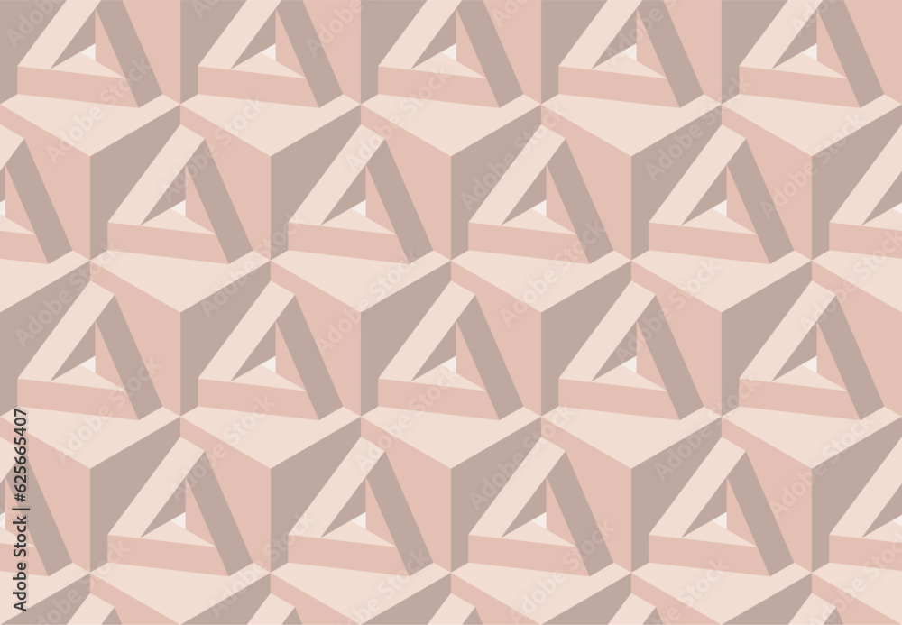 Vector de Stock Seamless vector 3D geometric pattern with cubes and ...
