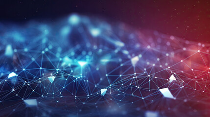 3D network connections abstract background