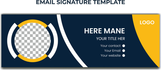 Wall Mural - email signature template or email footer and personal social media cover design