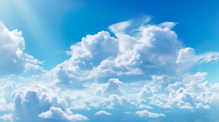 white aesthetic set isolated on a blue background. render soft round cartoon fluffy clouds icon in t