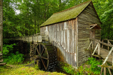 Cades Cove Historical Grist Mill in the Great Smoky Mountains National Park in Tennessee