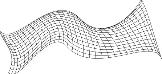 Net flying waving. Texture wave textile. Fabric square cells sea wind. Vector illustration rolling hills. Flag windy stream flow. Network structure surface checkered background sport lines border.