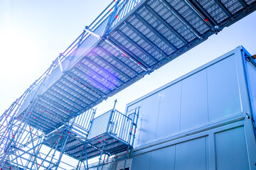 Poster - typical scaffolding at a construction site