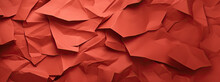 Red Textured Paper, Intense Red, Crumpled Material Banner, Idea For Christmas Or Valentine's Day Banner, Love, AI