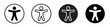 Accessibility icon set. Universal accsess vector symbol.