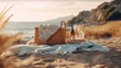 © redflower - Picnic with basket and blanket at the beach