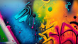 colorful abstract, graffiti background, sprayer background, graffiti art