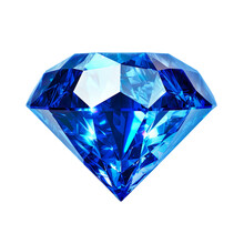 Blue Diamond Isolated On White Background