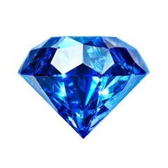 Blue diamond isolated on white background