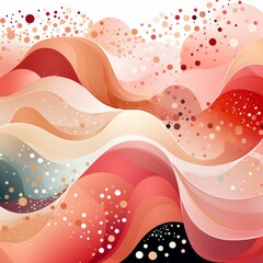 Wall Mural - An abstract geometric pattern with waves and dots. Generative AI. 