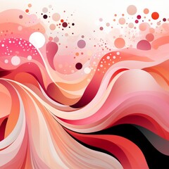 Wall Mural - An abstract geometric pattern with waves and dots. Generative AI. 