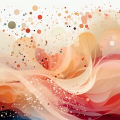 Wall Mural - An abstract geometric pattern with waves and dots. Generative AI. 