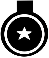 Medale with star icon button