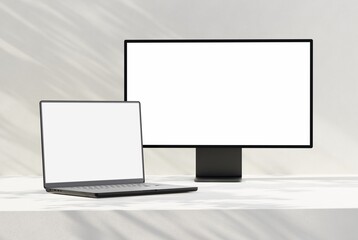 Responsive Web Design and website Mockup, Devices Mock up, Smartphone desktop tablet laptop template Mockup