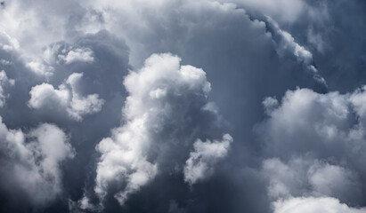 Wall Mural - Dramatic sky with stormy clouds. Abstract nature background.