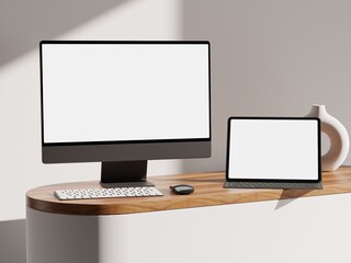 Responsive Web Design and website Mockup, Devices Mock up, Smartphone desktop tablet laptop template Mockup