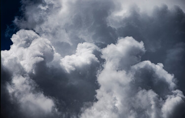 Wall Mural - Dramatic sky with stormy clouds. Abstract nature background.
