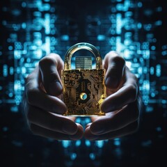 holding padlock with code