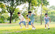 © 1112000 - group image of asian children having fun in the park