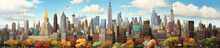 New york landscape cartoon style, Generative AI
