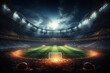 © arhendrix - Large football stadium under night sky
