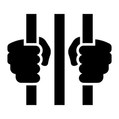 Wall Mural - jail solid icon