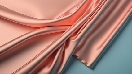 Wall Mural - Elegance in Satin Silk - Rose Pattern for Stunning Banner | Generative IA