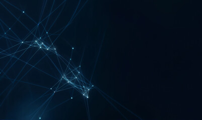 Abstract blue technology hexagonal background
