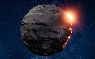Wall Mural - planet in the outer space, 3d rendering.