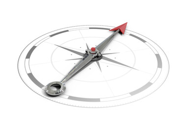 Canvas Print - Digital png illustration of compass on transparent background