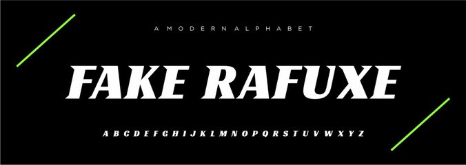 Abstract sport modern fonts sport digital game music future creative font