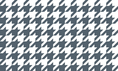 Wall Mural - blue grey houndstooth seamless pattern on white background. vector repeating texture.
