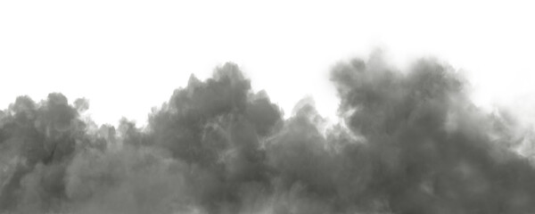 Aufkleber - Isolate realistic smoke pollution on transparent backgrounds effect 3d render png