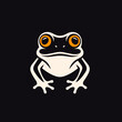 Frog toad logo dark background vector