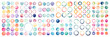 Watercolor Bundle of Hand-Painted Round Shapes, Set of pastel round shapes, stains, circles, and blobs isolated on white