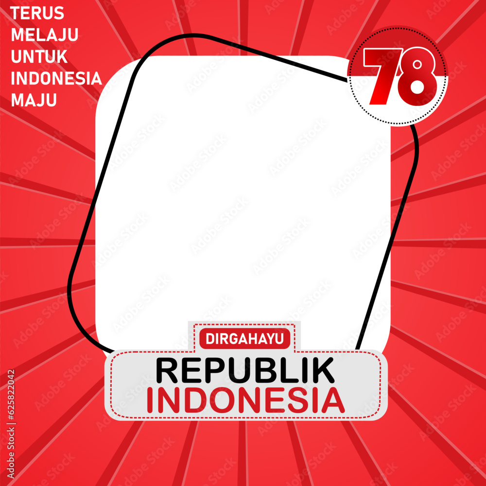Twibbon 17 Agustus hari Kemerdekaan Indonesia template design