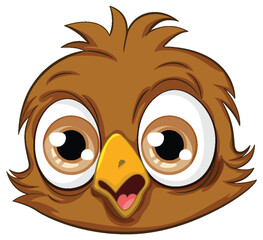 Wall Mural - cute owl chick cartoon isolated